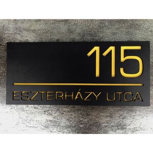 Nem Világító Házszámtábla Sárga