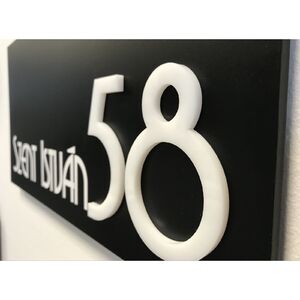 3D Karakteres Házszámtábla